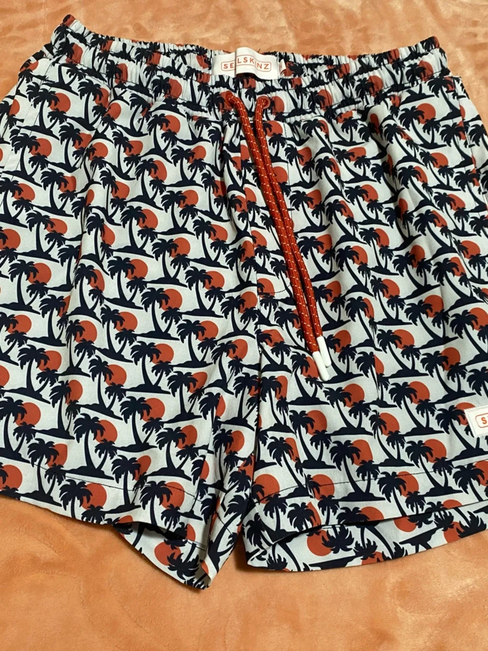 Mens Sealskinz Southwood Palm Print Swim Shorts Size SM Beach Vacation Outdoor